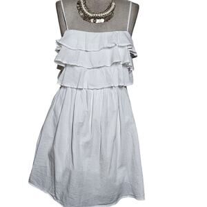 idem ditto White Ruffle Sleeveless Mini Dress Size Small